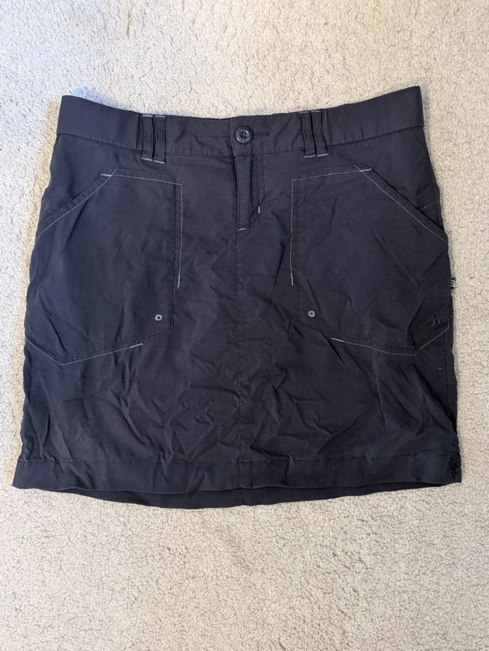 Women’s Grey Utility Skort with Front And Back Pockets, S, Eddie Bauer Sport